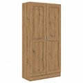Lornica wooden buffet in oak, 82.5 x 30.5 x 185 cm, ideal for dining room or living room storage and decor.