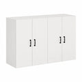White Lornica armoire with storage for bedroom, 2-piece furniture set, ideal for bedroom organization and decor.
