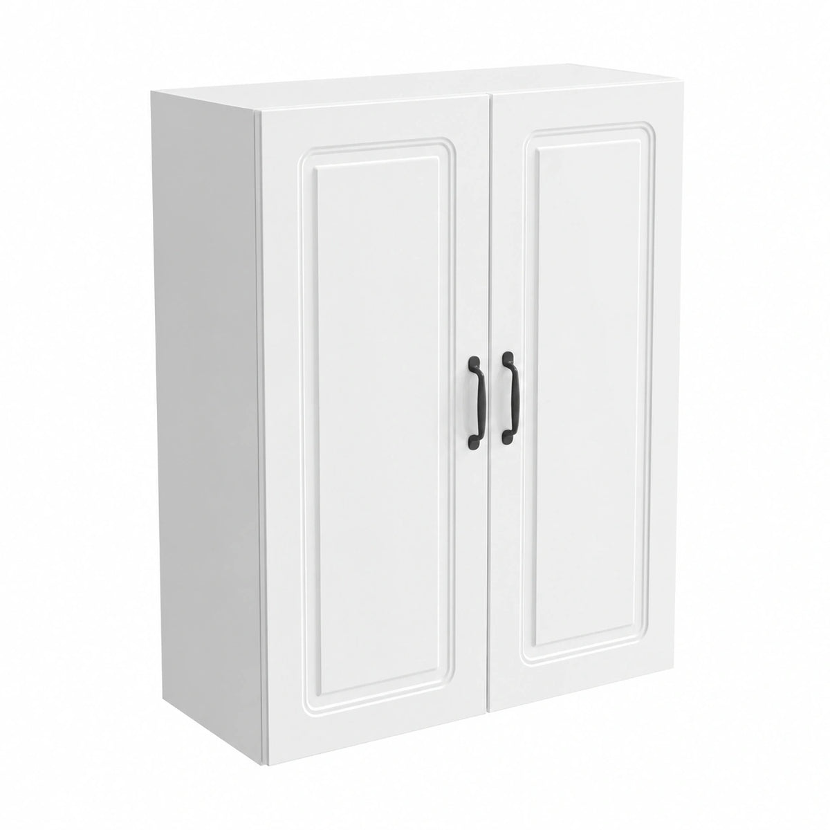 White Lornica armoire with doors, shelves, and storage for bedroom, measuring 66x34.5x90 cm, ideal for home organization