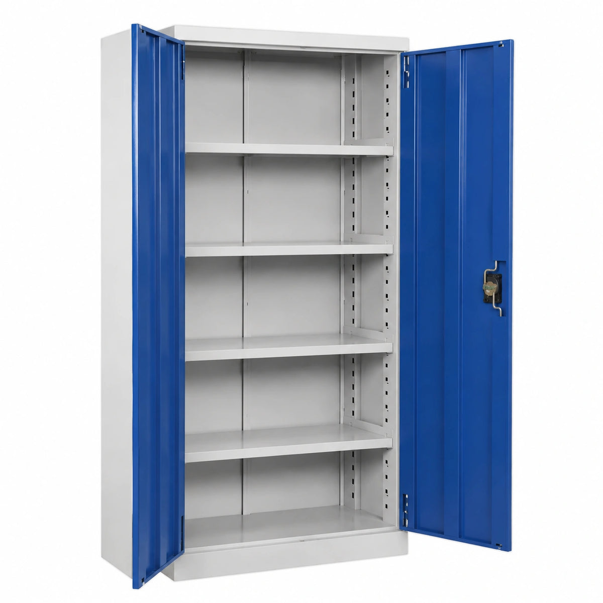 Lornica wooden armoire with shelves for bedroom storage, featuring a sturdy DIY and hand tool design.
