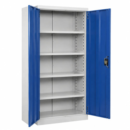 Lornica wooden armoire with shelves for bedroom storage, featuring a sturdy DIY and hand tool design.