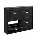 Lornica shoe storage cabinet, 105x24x83 cm, for entryway or hallway organization, with multiple compartments for footwear.