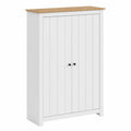 Lornica white oak armoire with storage and doors, 175x120x52 cm, ideal for bedroom storage and decor.
