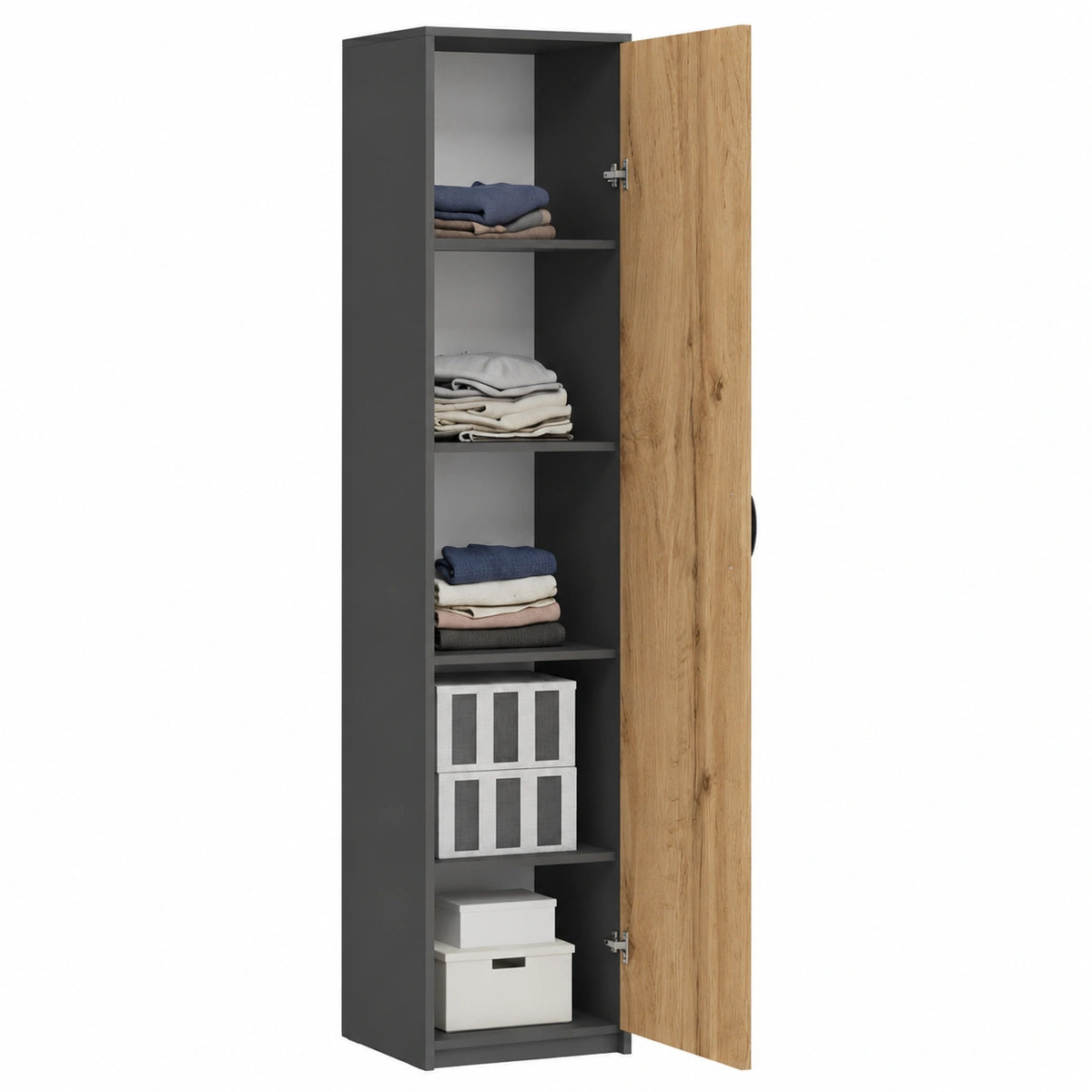 Lornica armoire de chambre avec rangement et étagères en bois pour la maison et la décoration intérieure.