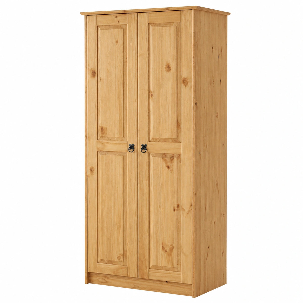 Lornica armoire avec portes pour la chambre, en bois, dans un style moderne, montrée en image dans une pièce de maison.