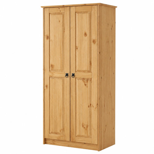 Lornica armoire avec portes pour la chambre, en bois, dans un style moderne, montrée en image dans une pièce de maison.