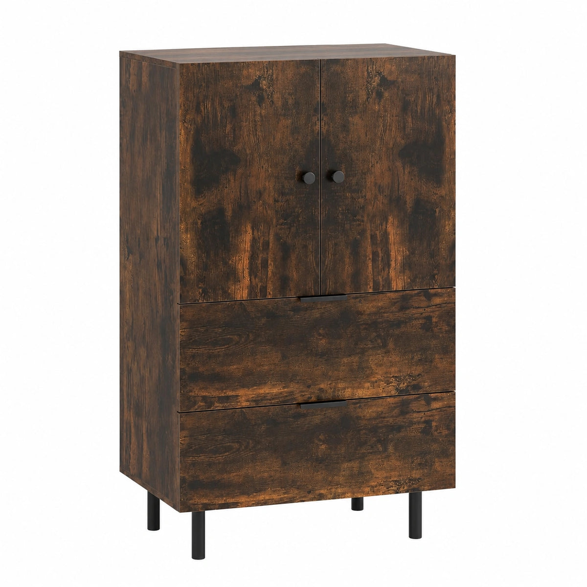 Lornica metal armoire with drawers and doors, 60x41.5x102 cm, versatile storage for bedroom or home decor.