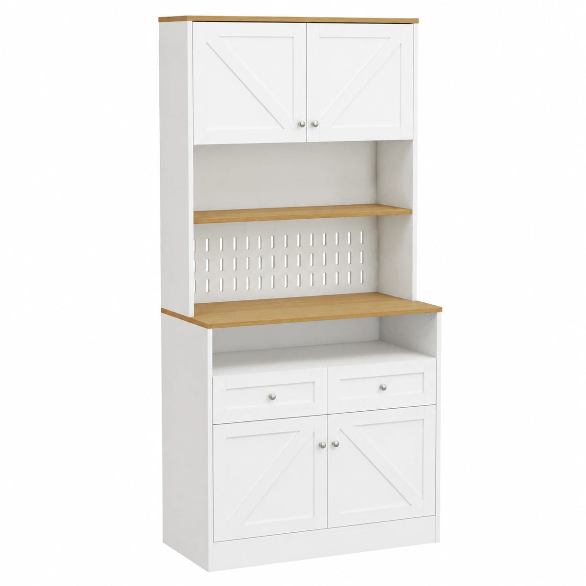 White lornica armoire with sliding doors, shelves, and storage space, measuring 80x175 cm for bedroom organization.
