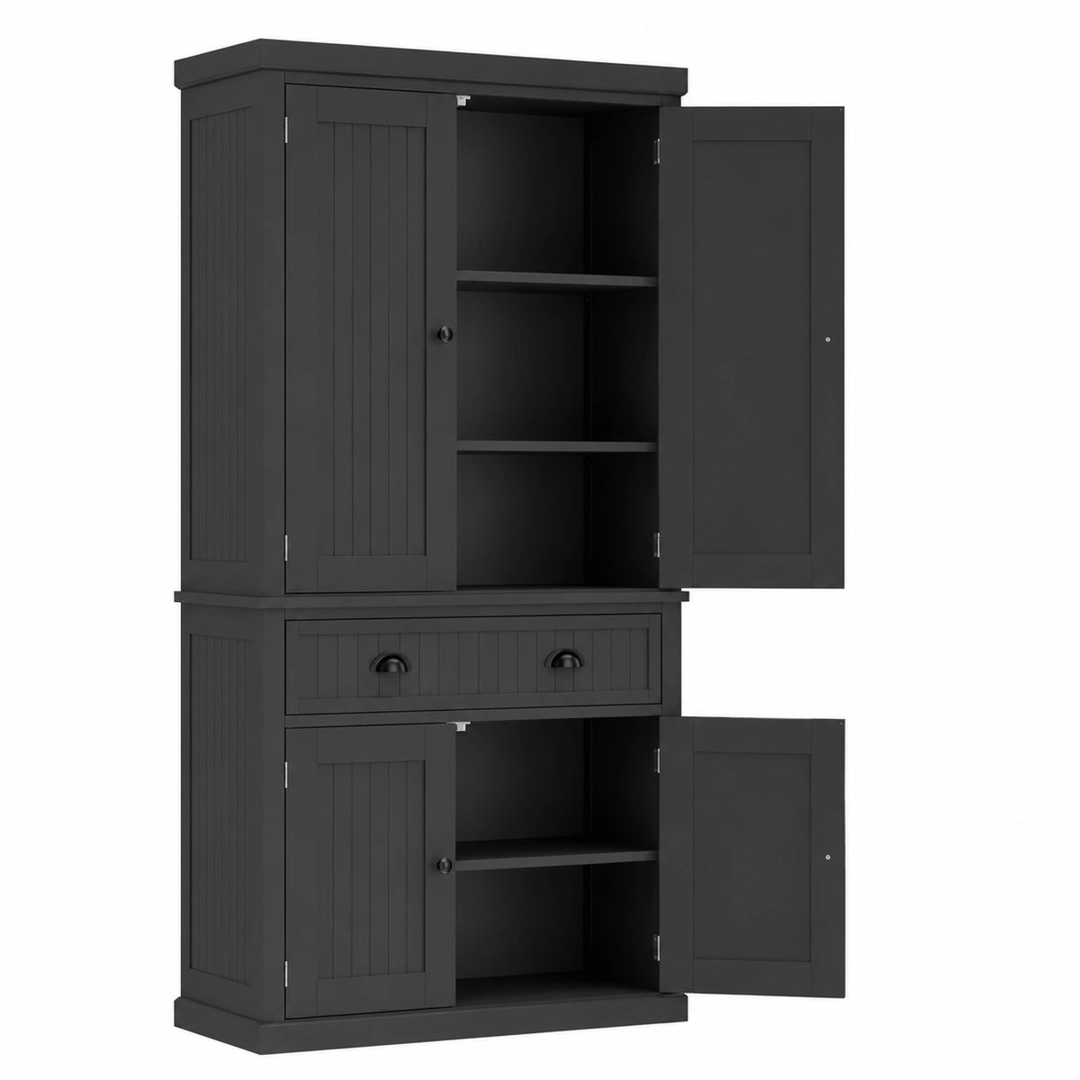 Lornica black adjustable wardrobe armoire with drawers, 76.2 x 40.2 x 183 cm, for bedroom storage and organization