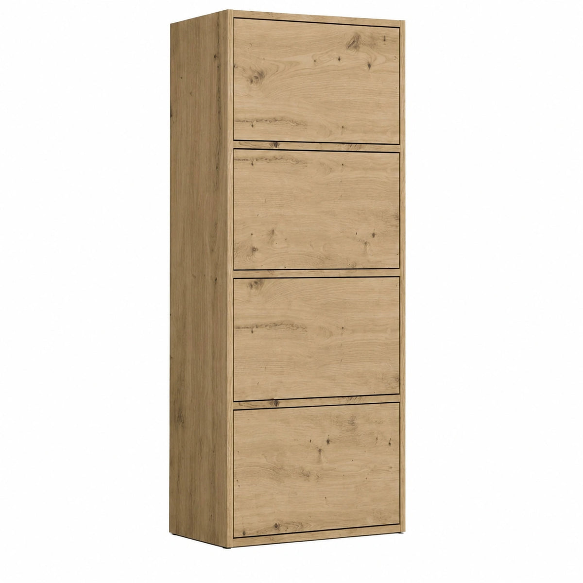 Lornica wooden coat rack with storage, shelves, and doors, suitable for entryway or hallway in modern home decor.