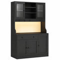 Lornica black adjustable wardrobe armoire with drawers and storage, 103.5 x 40 x 180 cm, ideal for bedroom organization