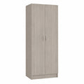 Lornica oak armoire with shelves and doors, 180x59x37 cm, ideal for bedroom storage and home decor.