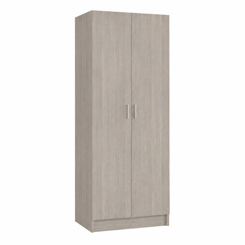 Lornica oak armoire with shelves and doors, 180x59x37 cm, ideal for bedroom storage and home decor.