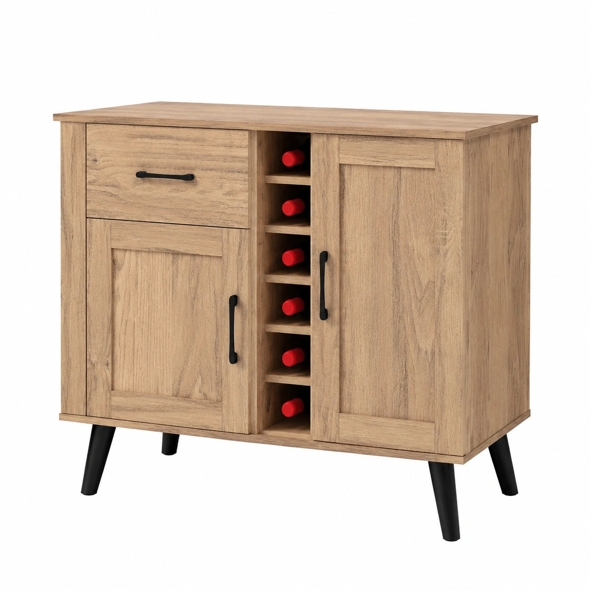Lornica wooden armoire with drawers and doors, natural color, 90x40x79 cm, for bedroom or kitchen storage and organization.