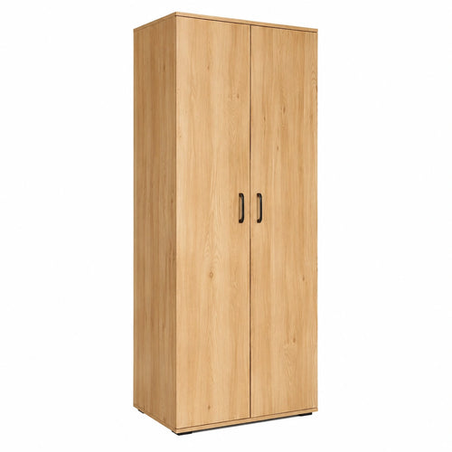 Lornica oak armoire with doors, 175x60x35 cm, ideal for bedroom storage, made of durable wood with a sleek design.