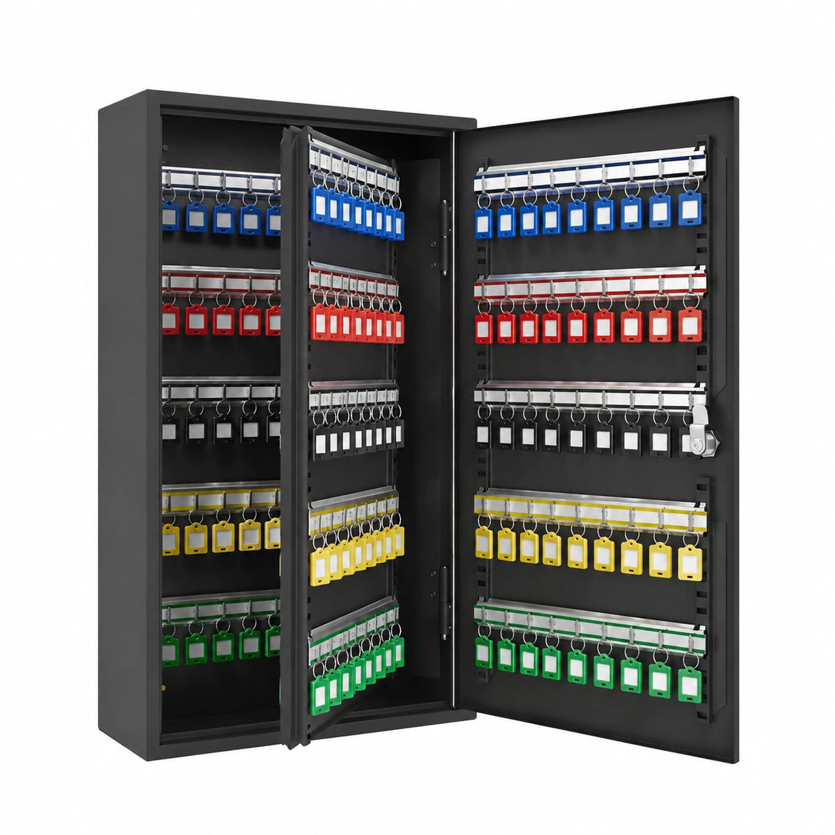 Adjustable wardrobe armoire with hooks for bedroom storage, from Lornica, ideal for clothes organization and bedroom organization.