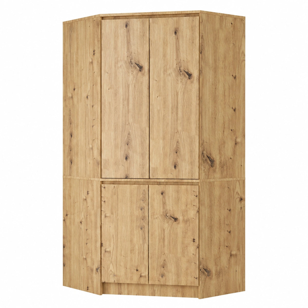 Lornica chêne armoire avec portes et étagères, idéale pour chambre, cuisine ou maison, en bois élégant et fonctionnel
