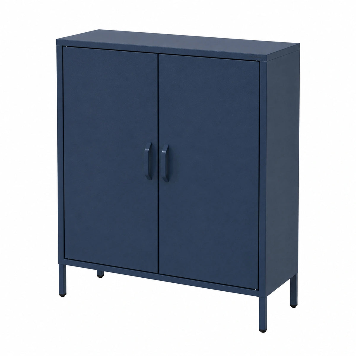 Blue metal adjustable armoire with shelves, 80 x 101.5 x 40 cm, for bedroom storage, by Lornica in kitchen and home furniture.