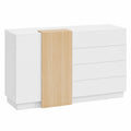White Lornica armoire with storage, designed for bedroom organization, featuring modern furniture style in a clean, minimalist look.