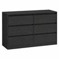 Lornica black armoire with drawers, bedroom storage furniture, 40x119.4x75 cm, modern bedroom cabinet for organization